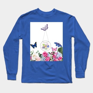 amazing butterflies and flowers Long Sleeve T-Shirt